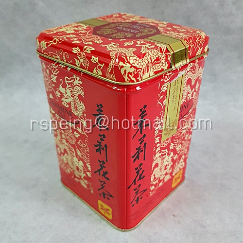 กล่องใส่ใบชามะลิ เล่งหงษ์ since 1949 สีแดง