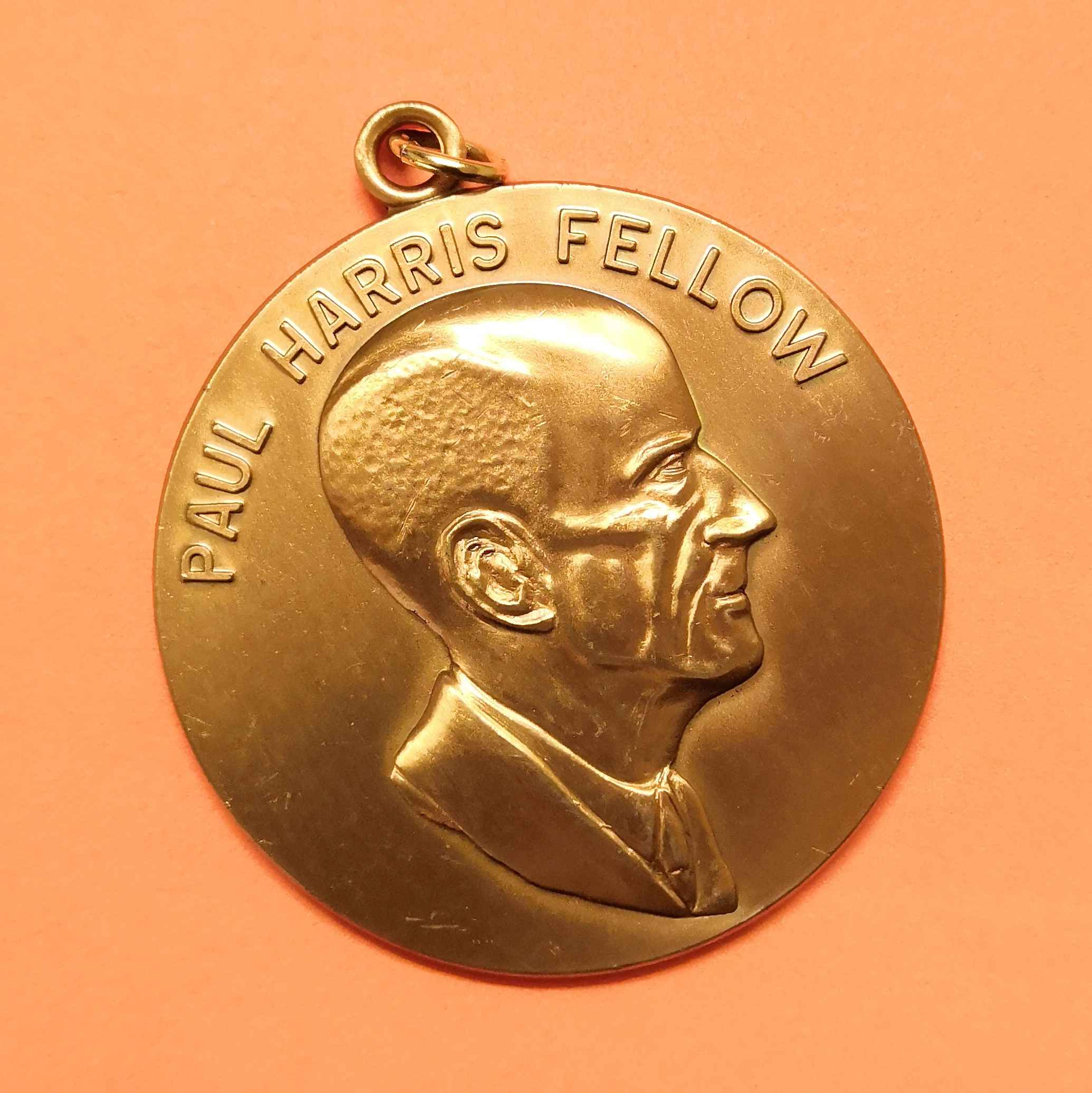 เหรียญ PAUL HARRIS FELLOW, THE ROTARY FOUNDATION OF ROTARY INTERNATIONAL เนื้อโลหะ ขนาด 5.2 เซน
