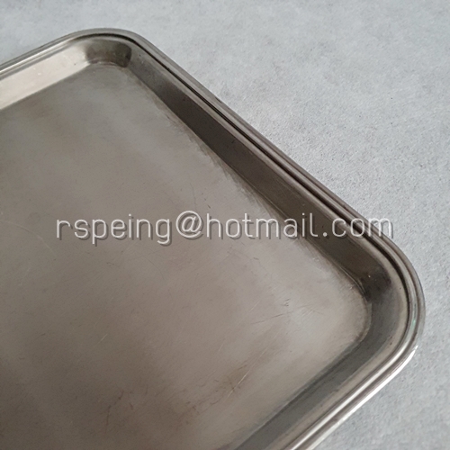 ถาดสแตนเลส (18-8) ทรงสี่เหลี่ยมผืนผ้า ของสายการบิน JAL โลโก้ตัวอักษร JAL