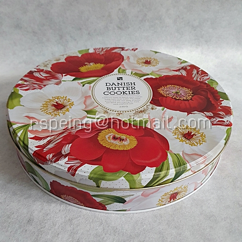 กล่องขนมคุ้กกี้ S&P Danish Butter Cookies ลายดอกไม้