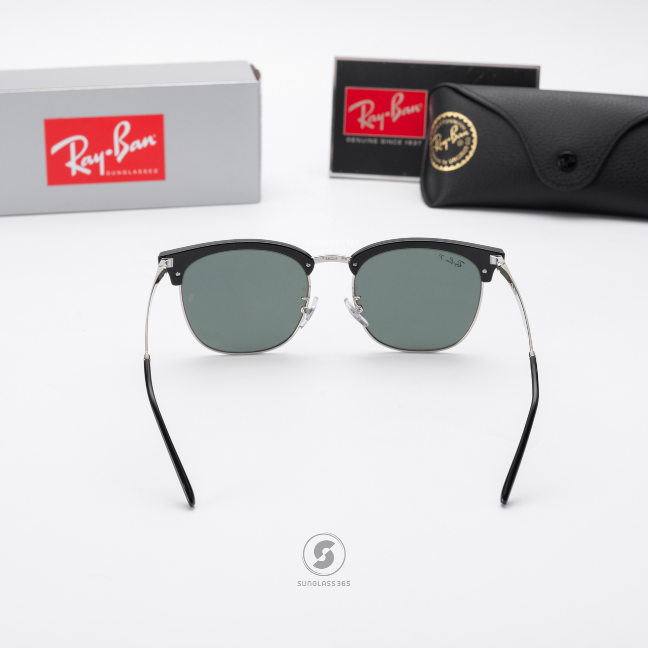 Ray Ban Clubmaster RB4418D 6670/9A Black on Silver