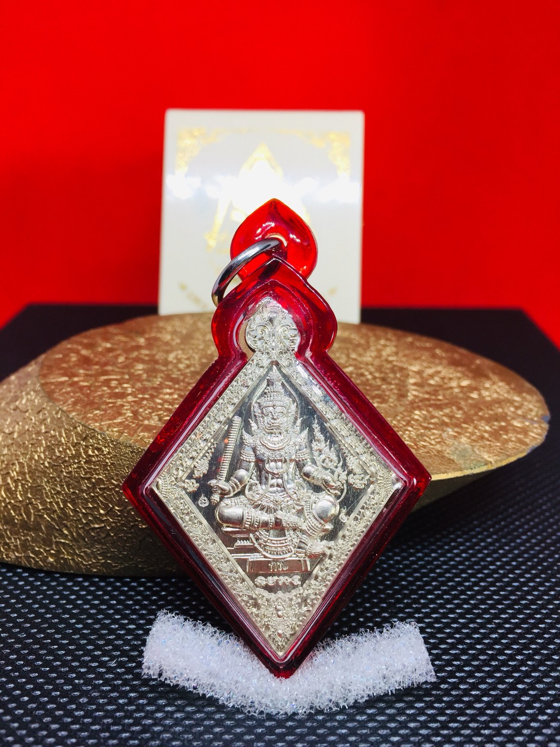 ท้าวเวสฯ หลังพระราหู จารมือครูบาจันทร์ เลข4