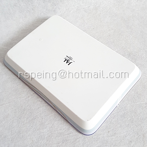 จานเปลสี่เหลี่ยมตื้น Noritake ลายเส้นดำ แถบเทา-ฟ้า สายการบินญี่ปุ่น (JAL)