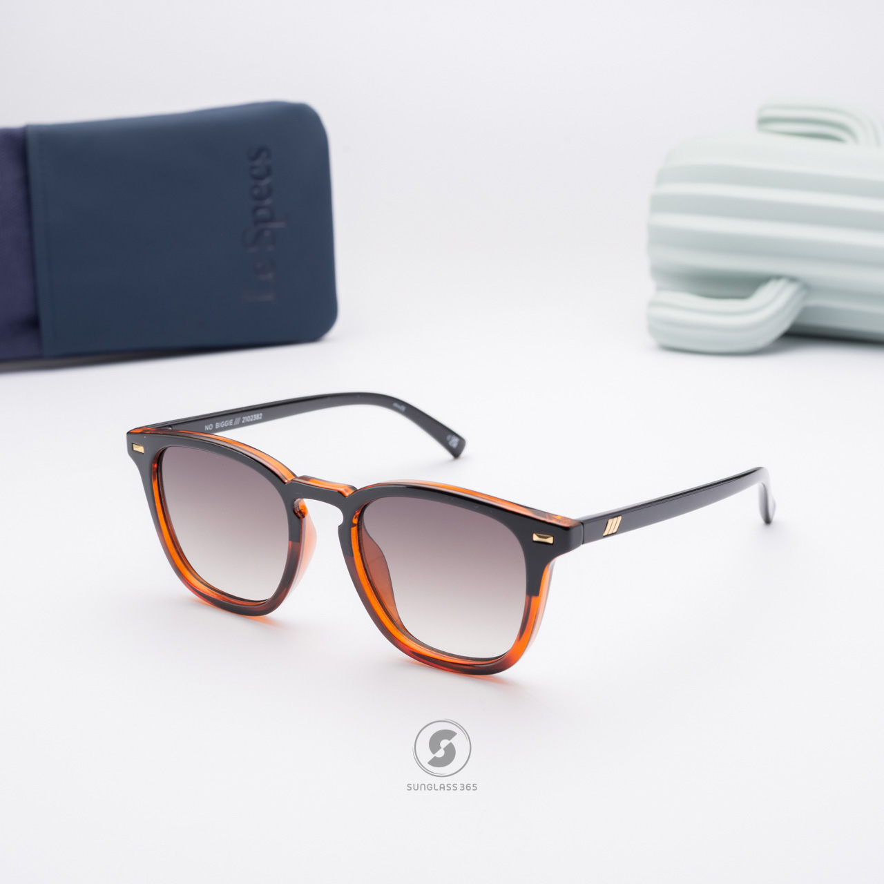 แว่นกันแดด Le Specs LSP2102382 No Biggie Black Tort