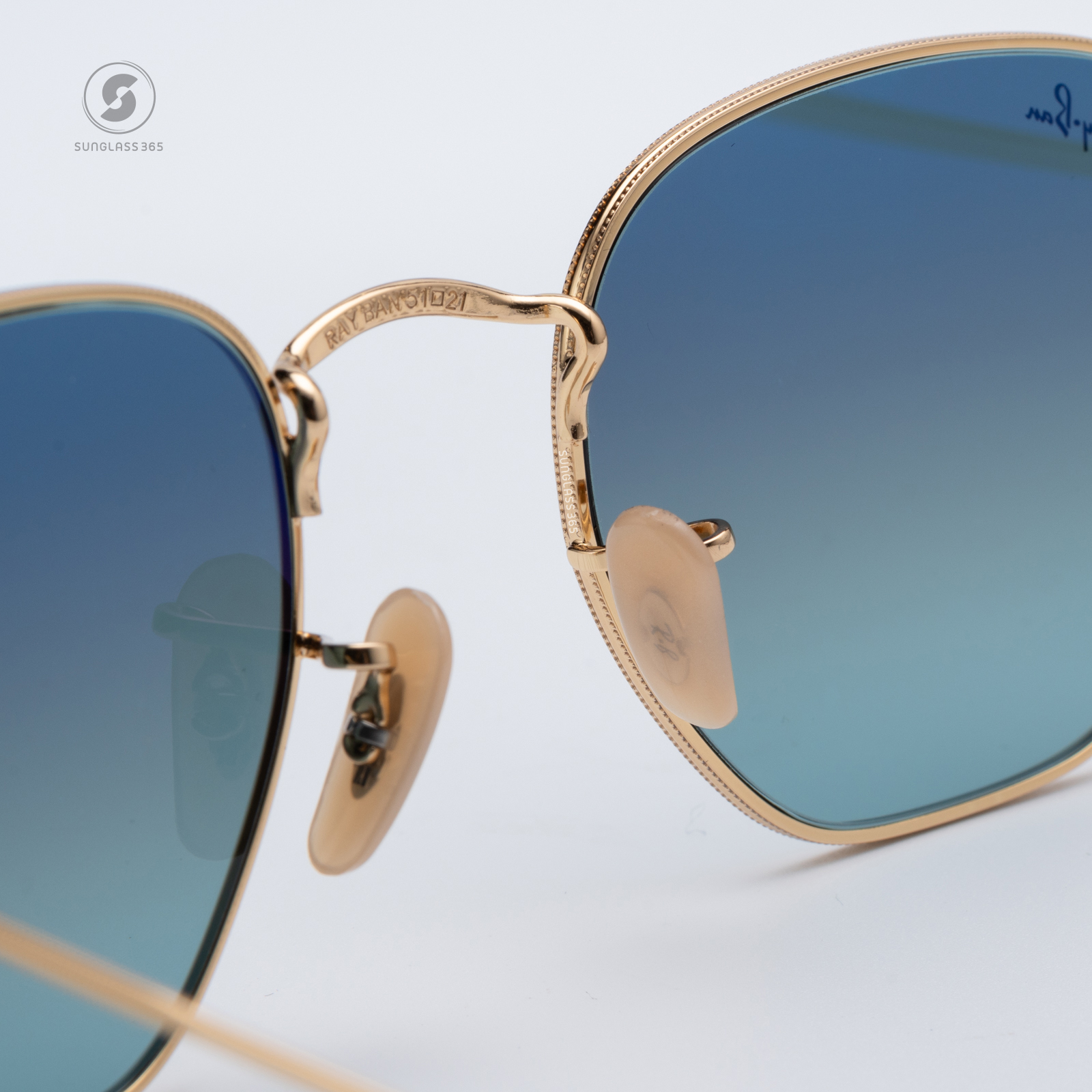 RayBan RB3548N 91233M Hexagonal Blue Gradient Grey