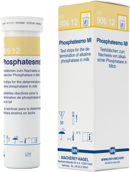 Phosphatesmo MI 90612 กระดาษทดสอบฟอสฟาเทสในนม (สินค้าแช่เย็น)