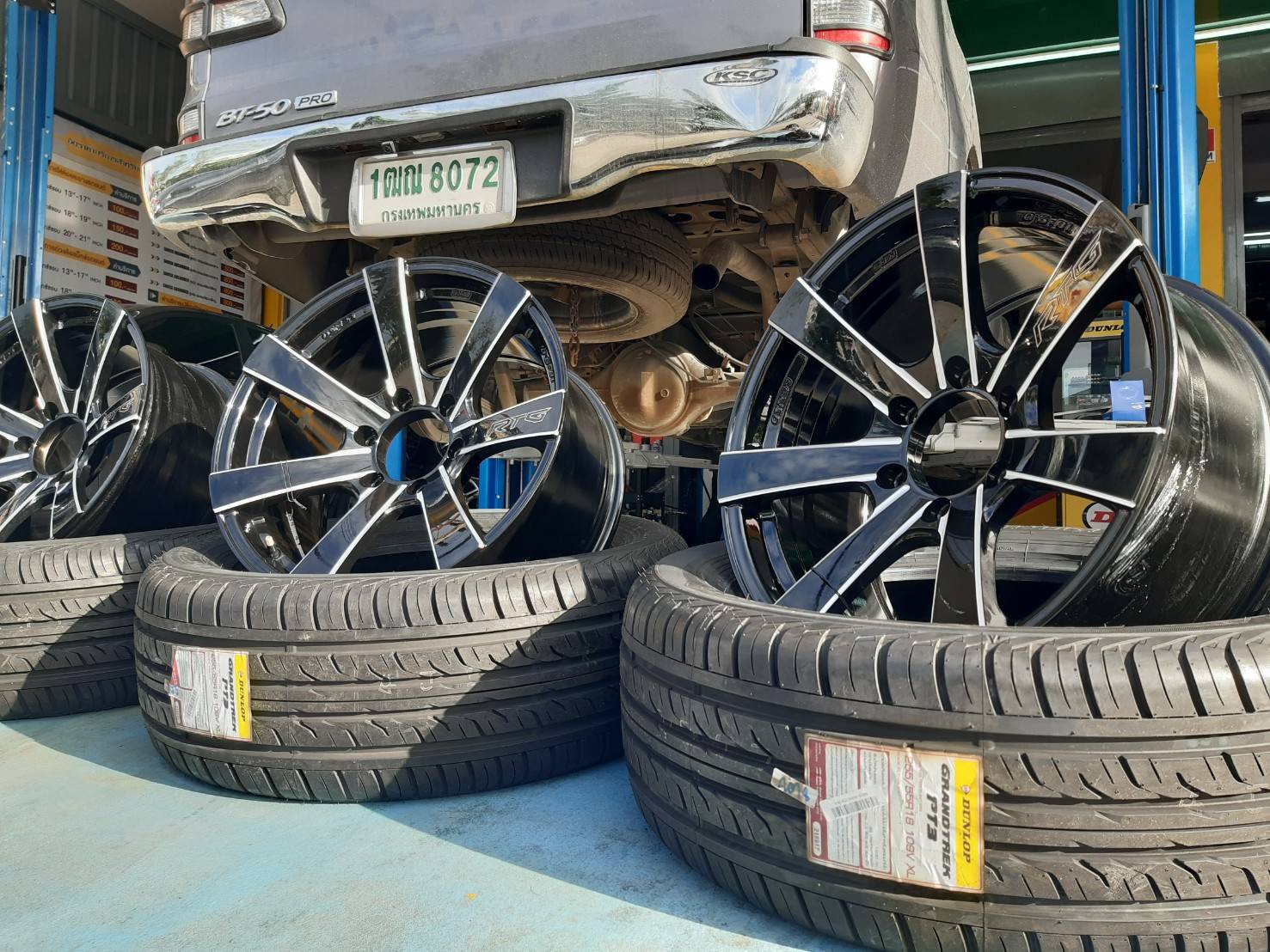 ล้อแท้ LENSO RTG ขอบ18พร้อมยางFALKEN ราคาถูก