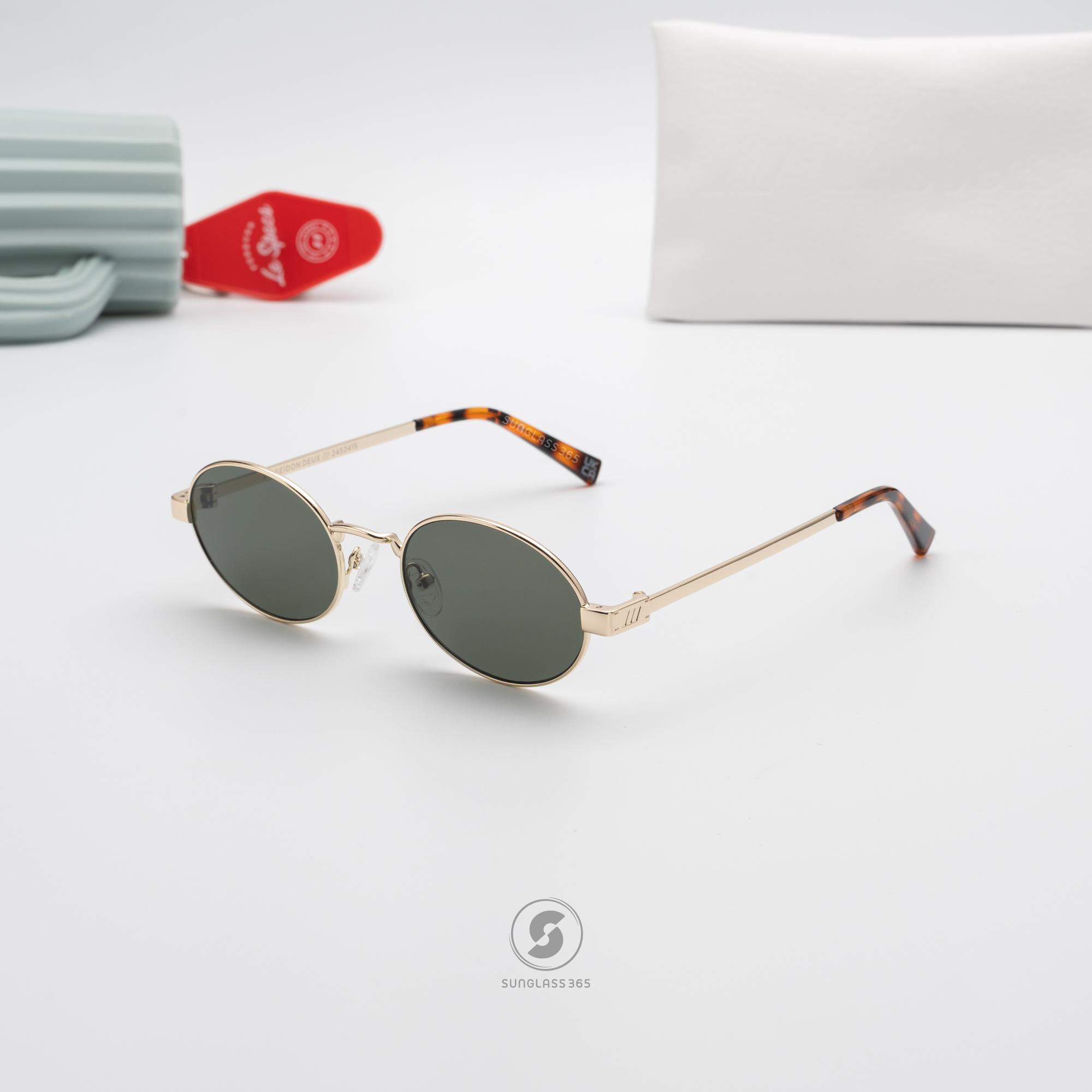 แว่นกันแดด Le Specs LSP2452415 POSEIDON DEUX Gold - Khaki Mono