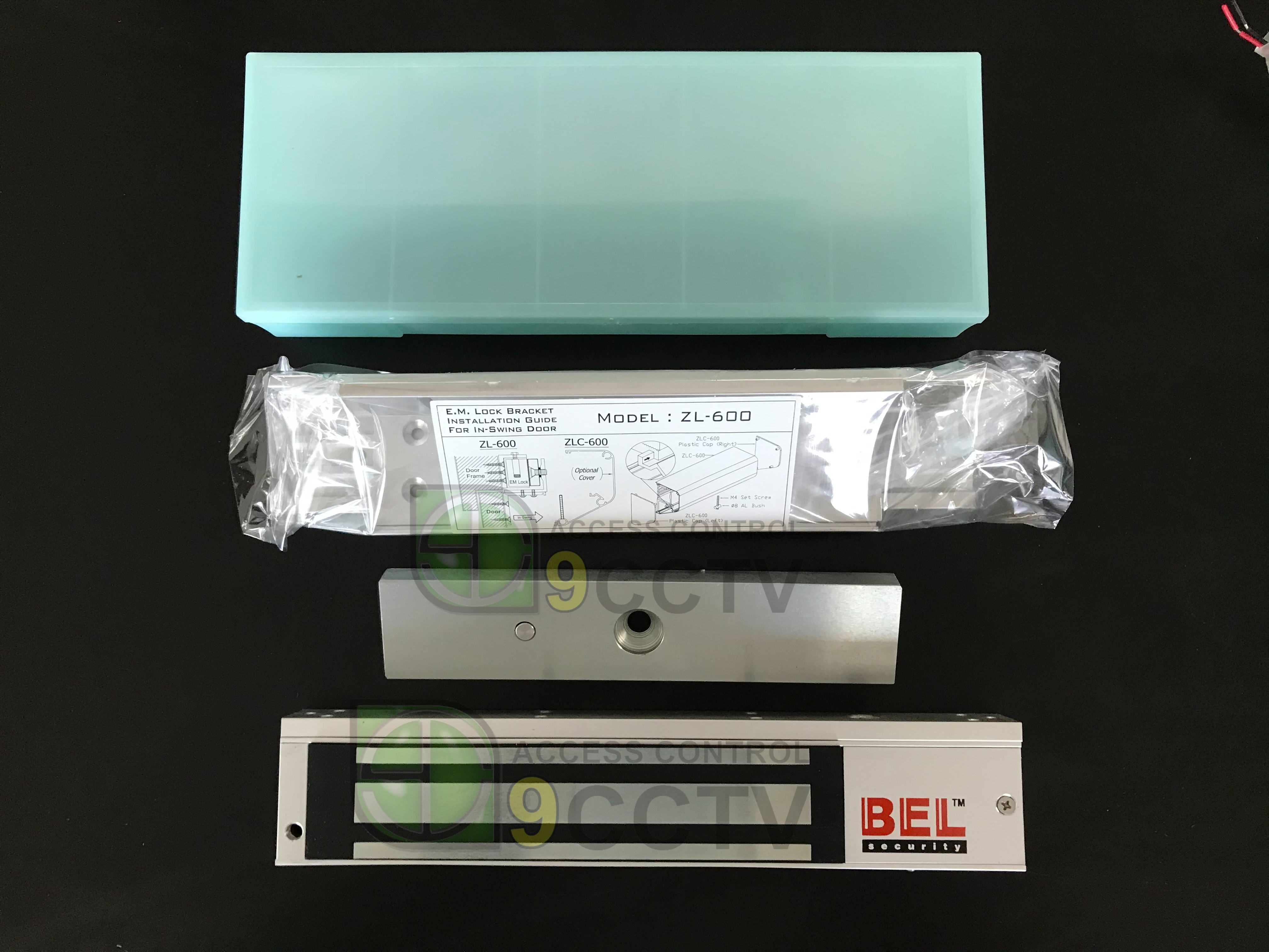 Magnetic lock 600 lbs. (มี LED แสดงสถานะ) + LZ Bracket ยี่ห้อ BEL