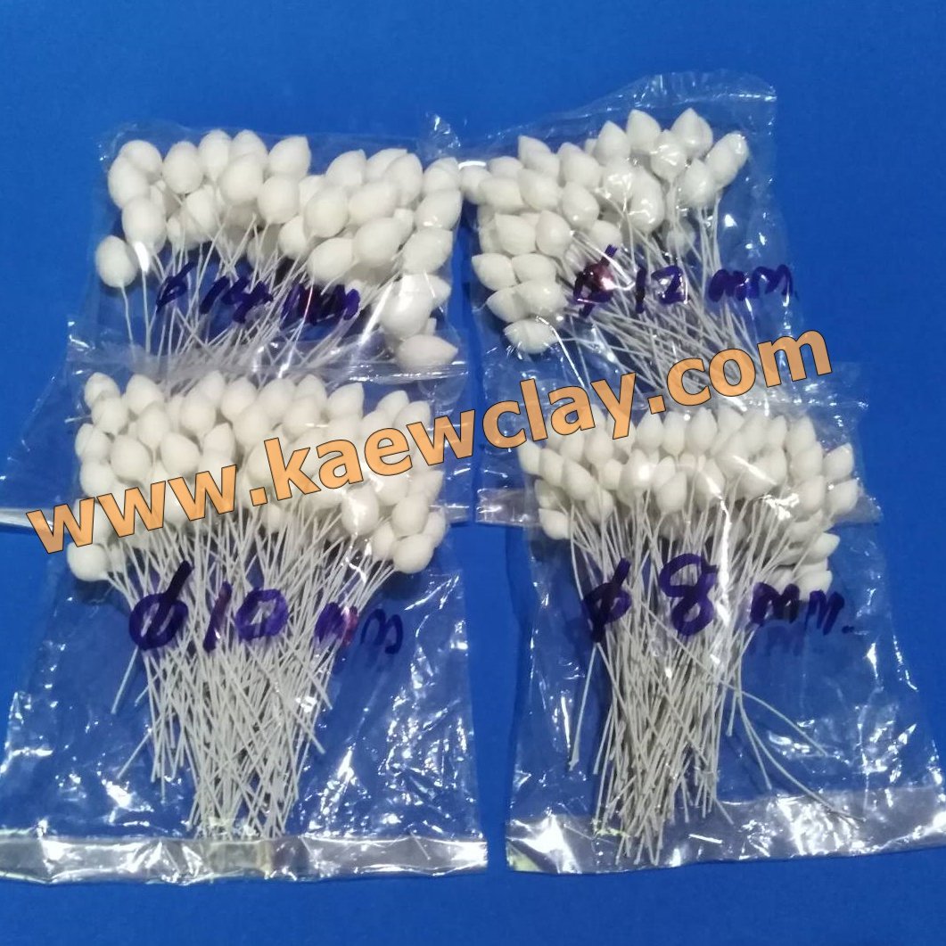 ตุ้มสำลีทำดอกกุหลาบ(ดอกบัว)ขนาดเล็ก (Small rose (Lotus) bods)