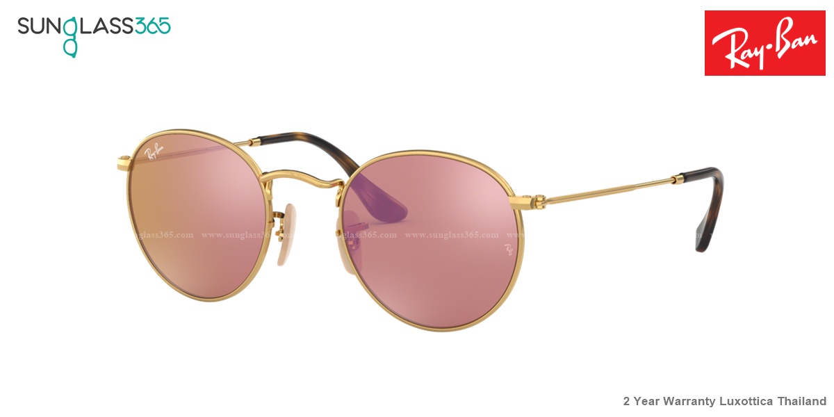 Ray Ban RB3447N 001/Z2 Gold Frame Round Flat Metal 50mm