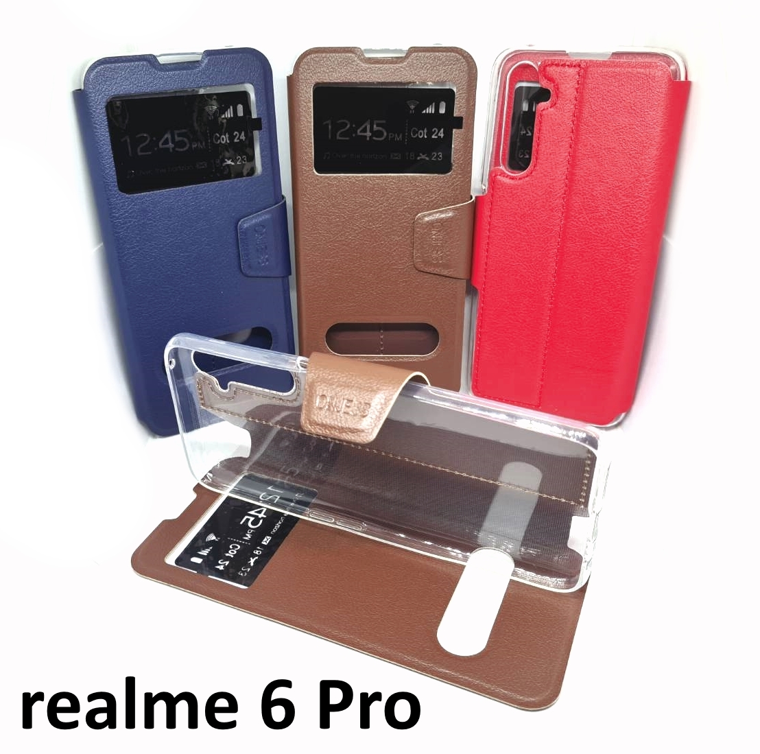 เคสพับ realme 6 Pro - เคสฝาพับ โชว์เบอร์ ตั้งได้