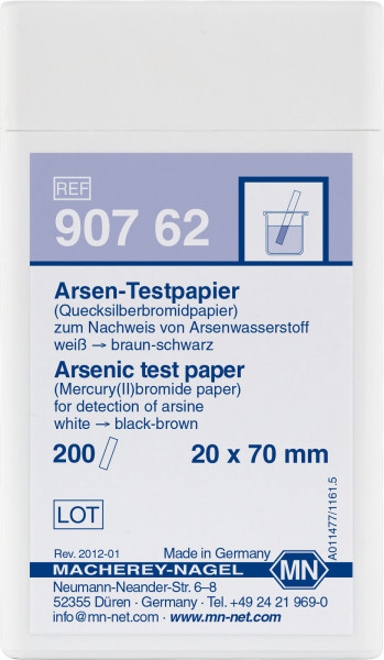 Arsenic test paper (mercury bromide paper) 90762 กระดาษทดสอบสารหนู (ปรอทโบรไมด์)