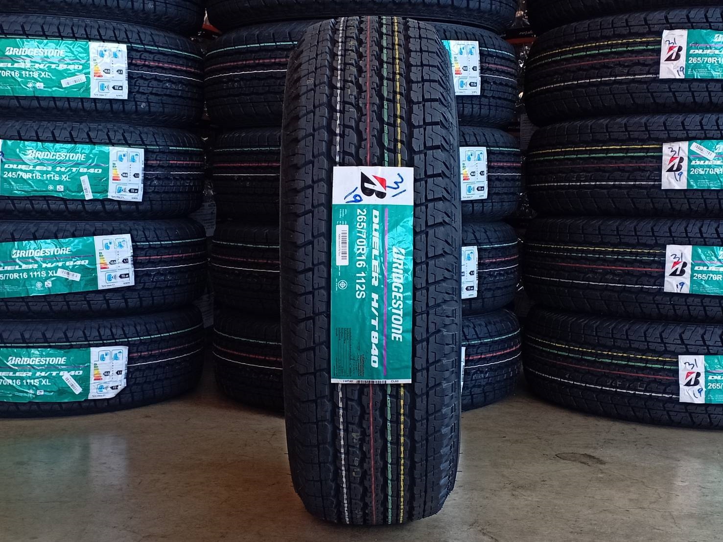 ยางเข้าใหม่ BRIDGESTONE HT840 265/70R16 112S (ปี19)
