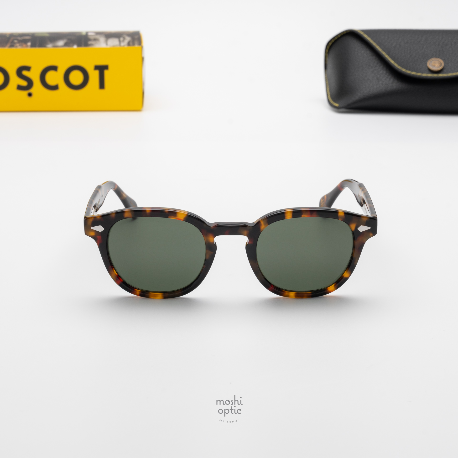 แว่นกันแดด Moscot Sun Lemtosh Tortoise G-15