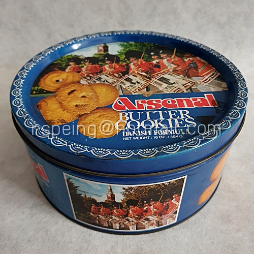 กล่องขนมคุ้กกี้เก่า Arsenal Butter Cookies Danish Formula
