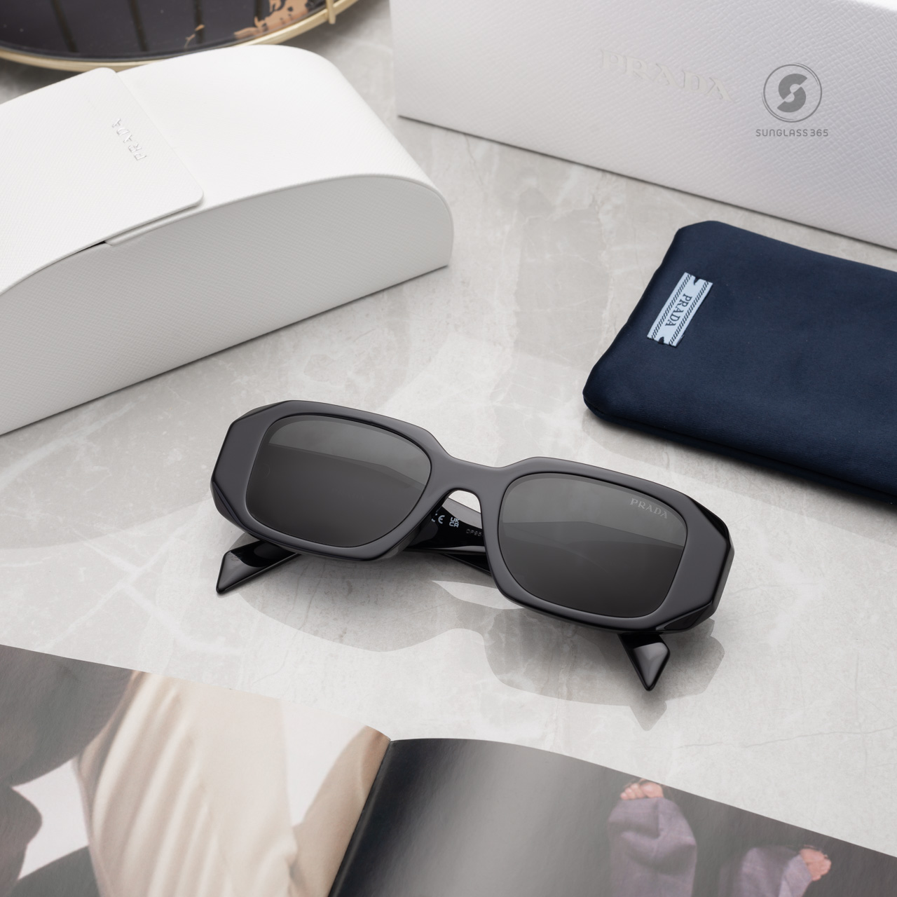 แว่นกันแดด PRADA Symbole PR17WSF 1AB5S0 Black