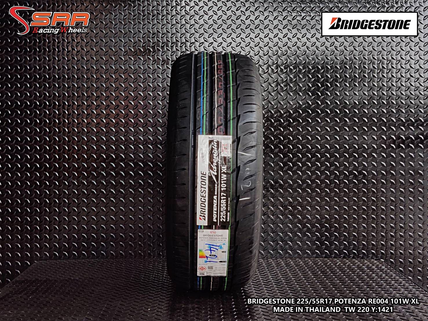 BRIDGESTONE 225/55R17 POTENZA RE004 ปี2021 ราคาถูก