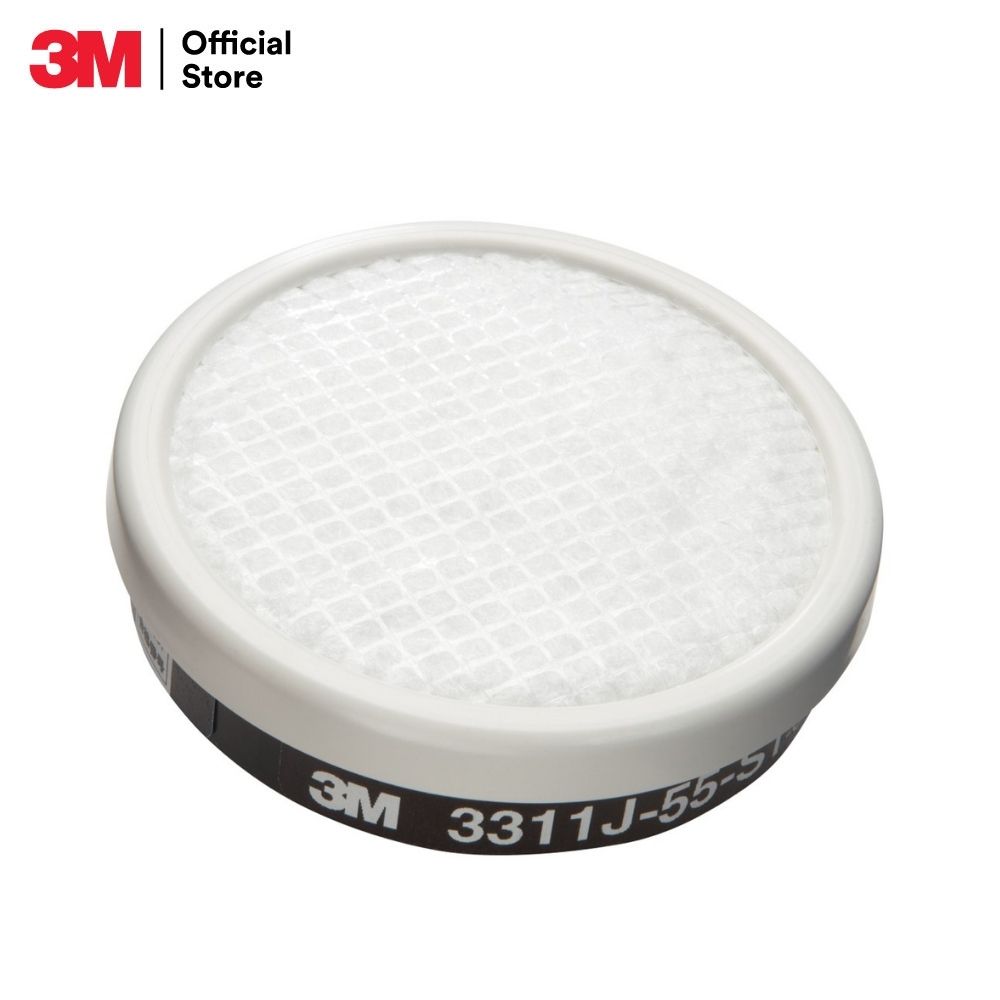 3M 3311J-55 Filter ตลับกรองฝุ่น ไอระเหยสารเคมี และละอองจากยาฆ่าแมลง ใช้คู่กับหน้ากากไส้กรองเดี่ยว เบอร์ 3200 1 ชิ้น