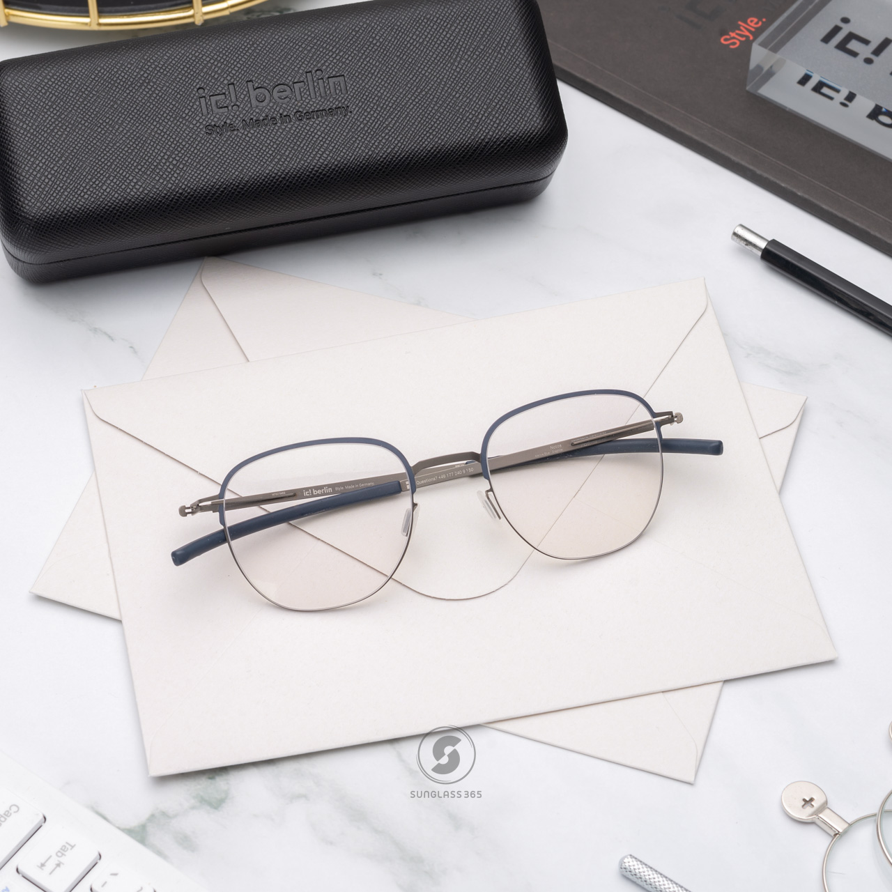 กรอบแว่น IC BERLIN Notos Graphite-Marine Blue Pop