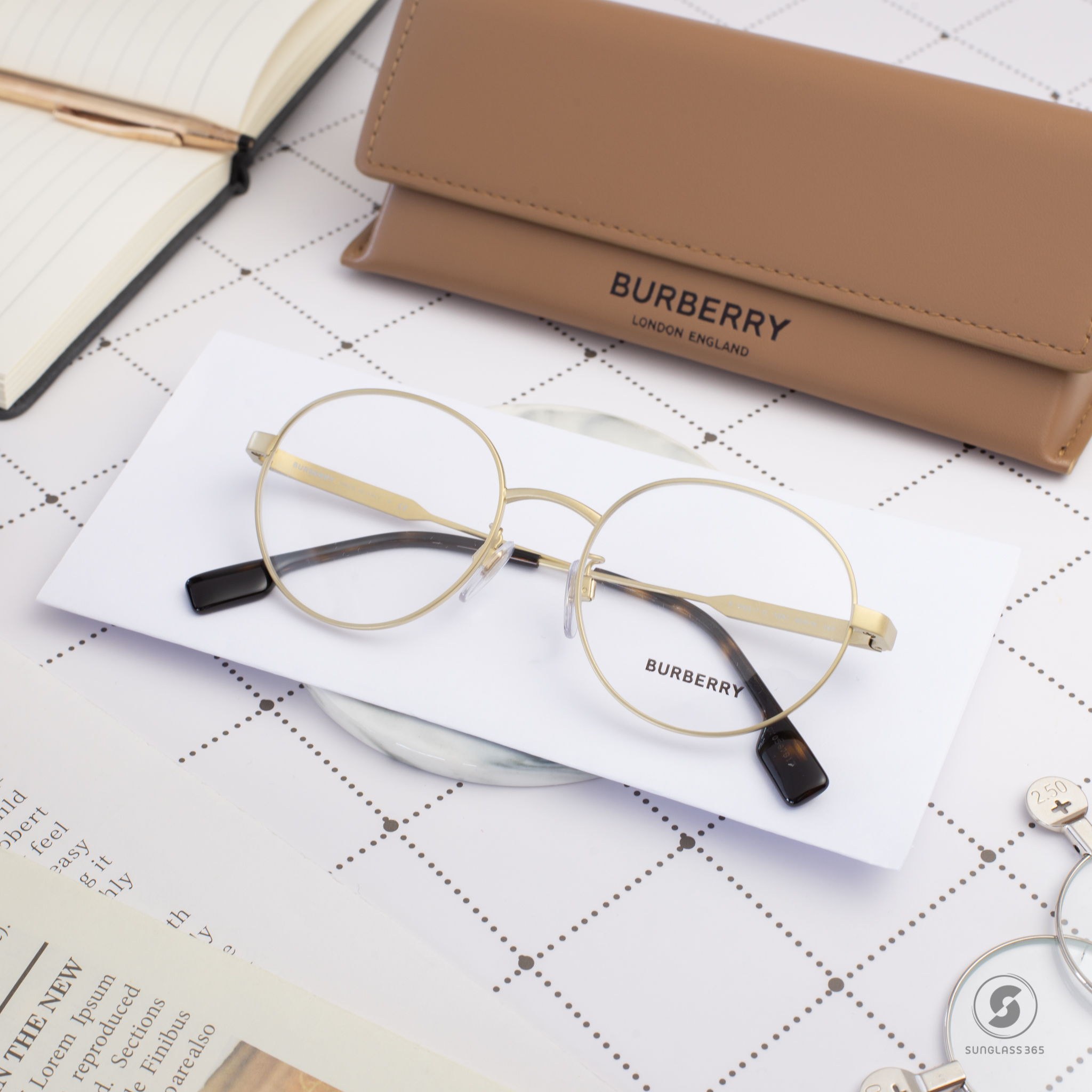 BURBERRY BE1363TD 1331 Light Gold