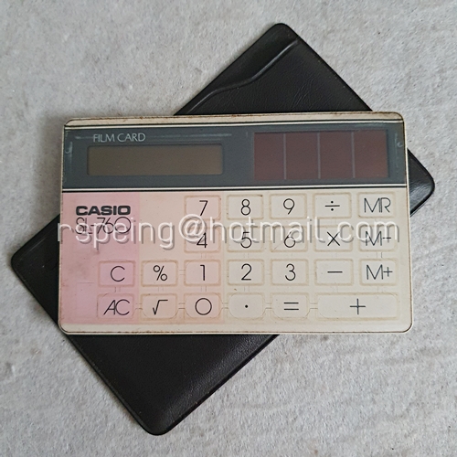 เครื่องคิดเลข CASIO SL-760 PK Film Card พลังงานแสงอาทิตย์ พร้อมซอง