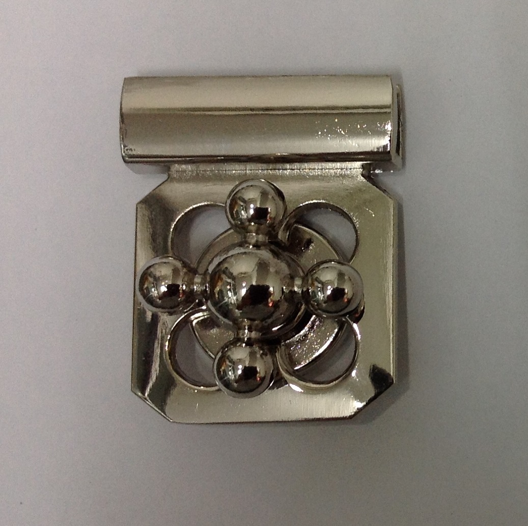 หน้ากระเป๋าลูกบิดใหญ่ เงิน