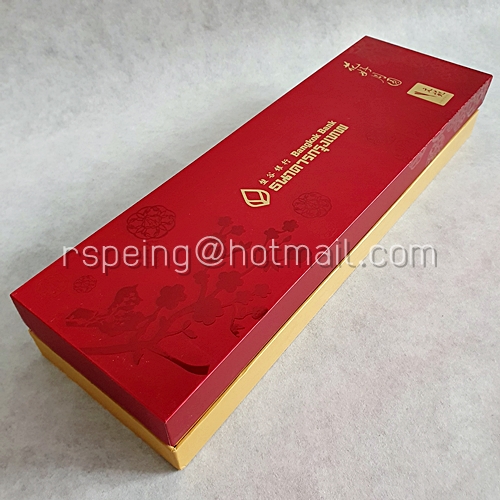 กล่องขนมไหว้พระจันทร์สีแดง-ทอง (กระดาษ) ธนาคารกรุงเทพ