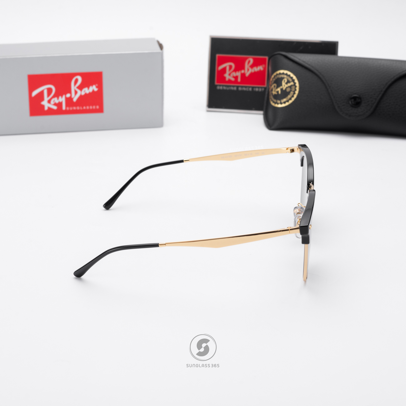 Ray Ban Clubmaster RB4418D 601/31 Black on Green