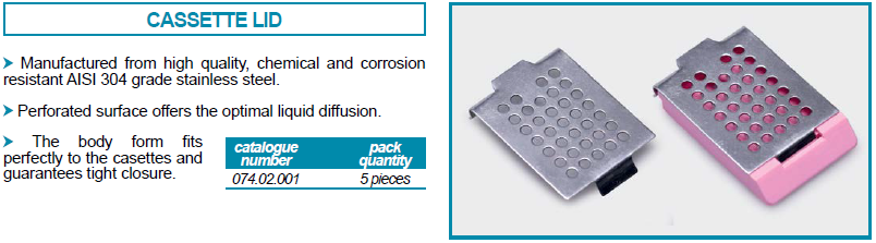 ฝาคาสเซ็ท CASSETTE LID STAINLESS STEEL - ISOLAB