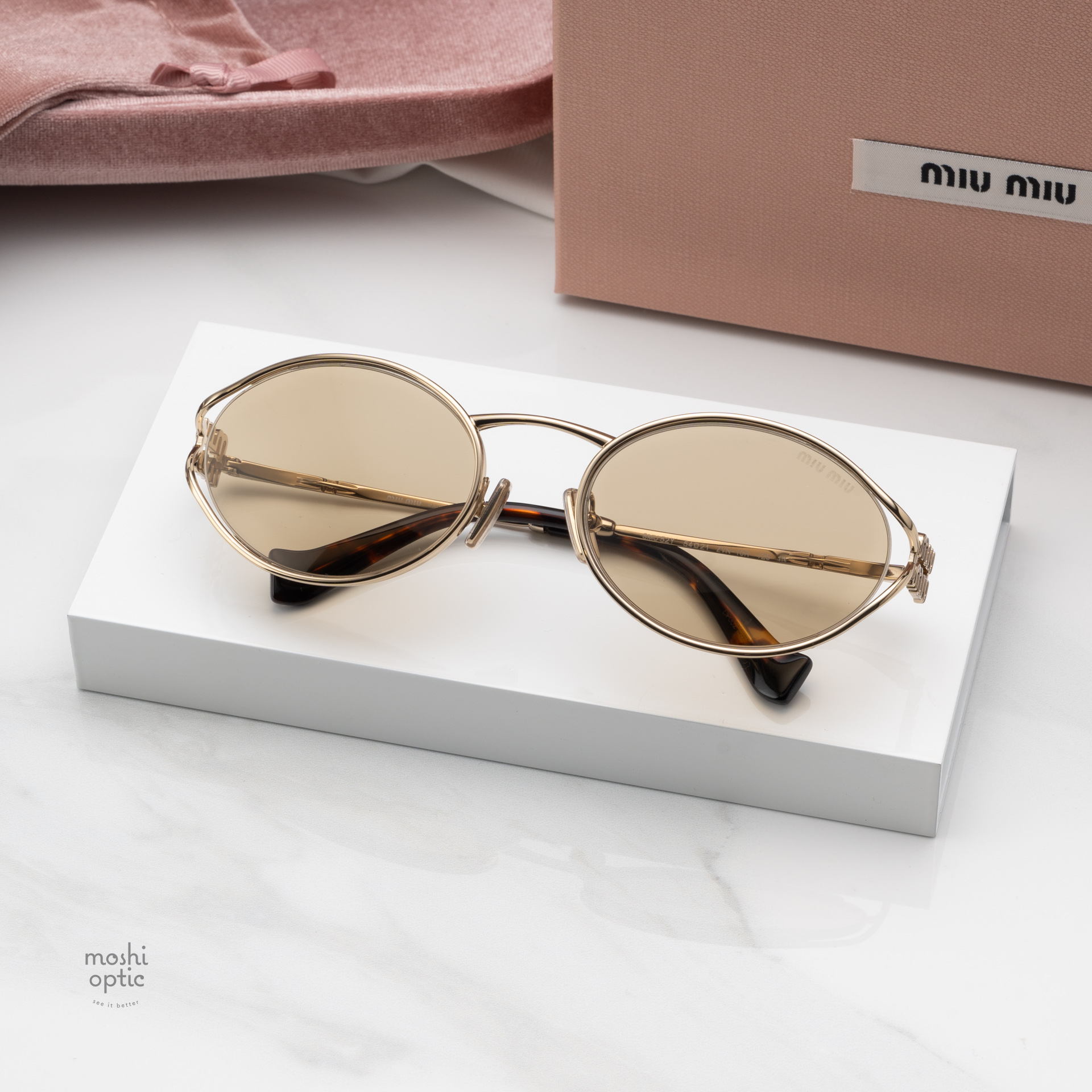 แว่นกันแดด Miu Miu Logo MU52YS ZVN10R