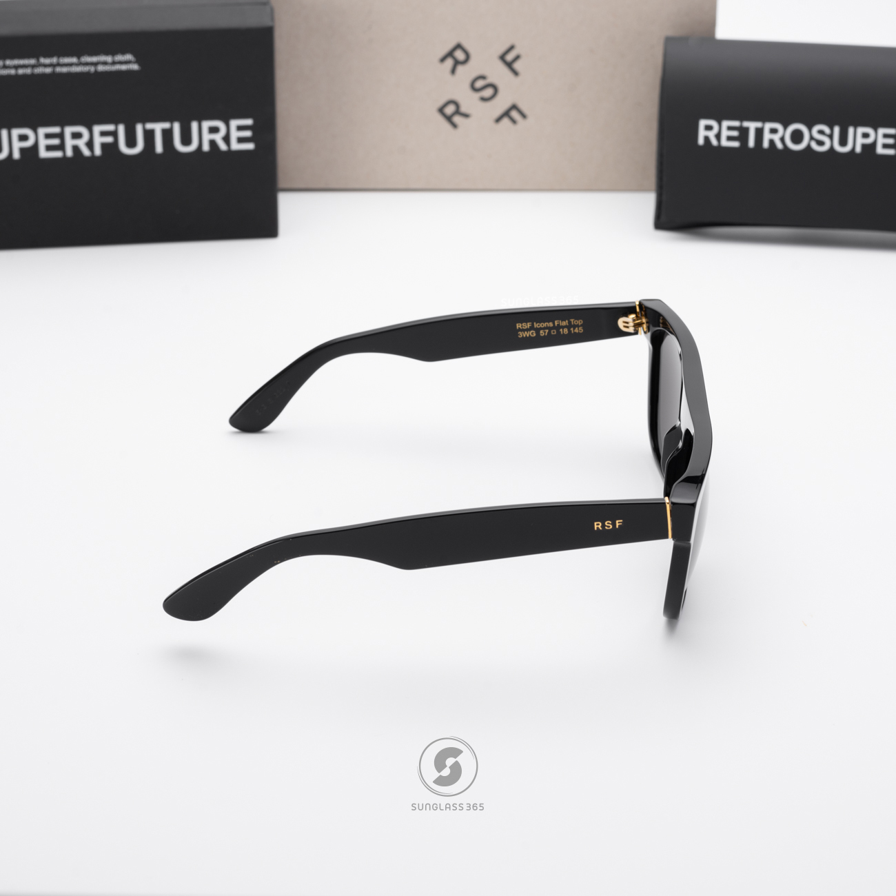 แว่นกันแดด SUPER SP 3WG RSF Icons Flat Top Black