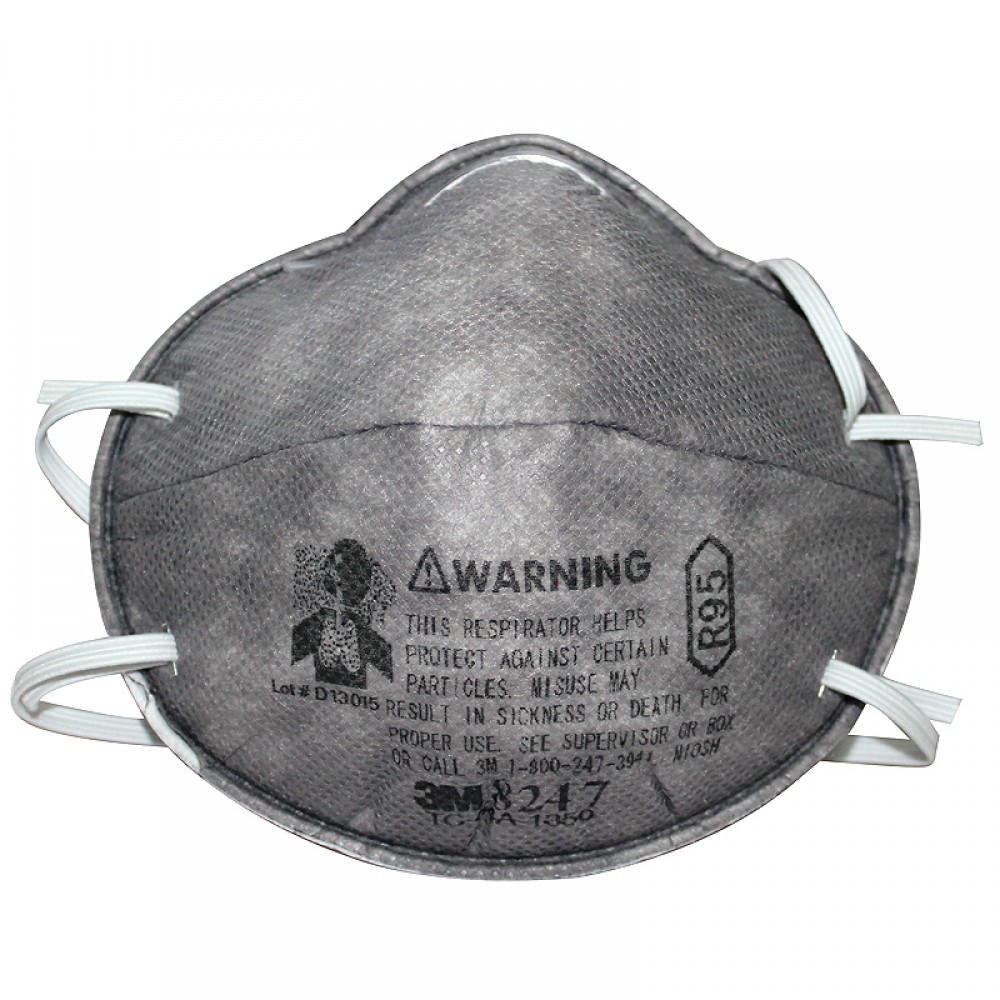 3M 8247 R95 หน้ากากป้องกันฝุ่น ป้องกันสารเคมีไอระเหย (20 ชิ้น) Particulate Respirator