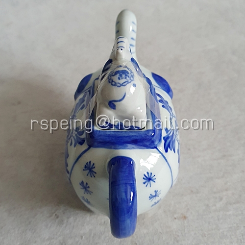 กาน้ำชาเซรามิก Blue Elephant พร้อมกล่องผ้าไหม Global Mobile Broadband Forum