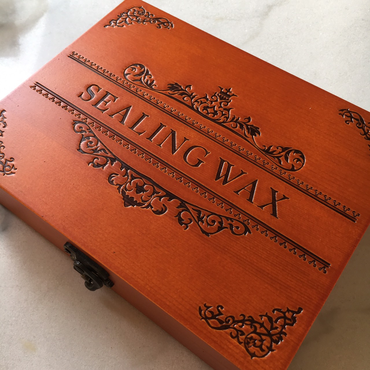 Wax stamp set in wooden box (สวยมาก)