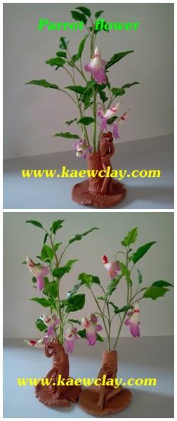ดอกเทียนนกแก้ว ( parrot flower )