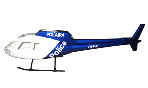 500-AS350 White Blue Policia