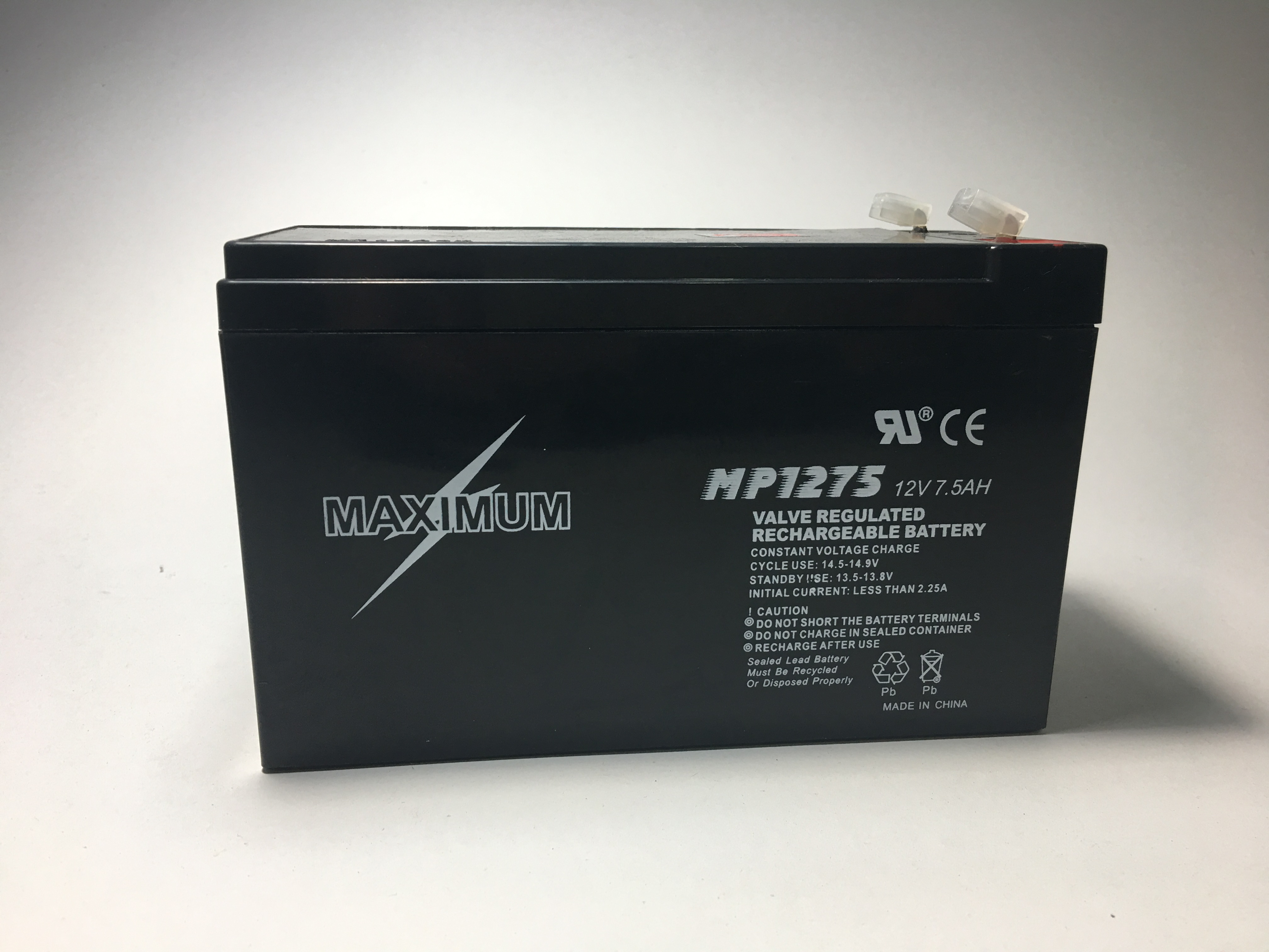 Battery Maximum 12V 7.5AH