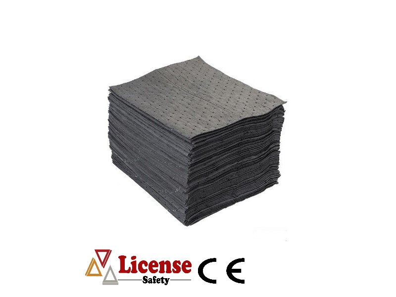 วัสดุดูดซับสารเคมีเหลว แบบแผ่น สีเทา Universal Absorbent pads