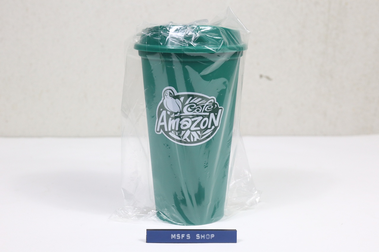 แก้วพลาสติก กาแฟ Café Amazon สีเขียว