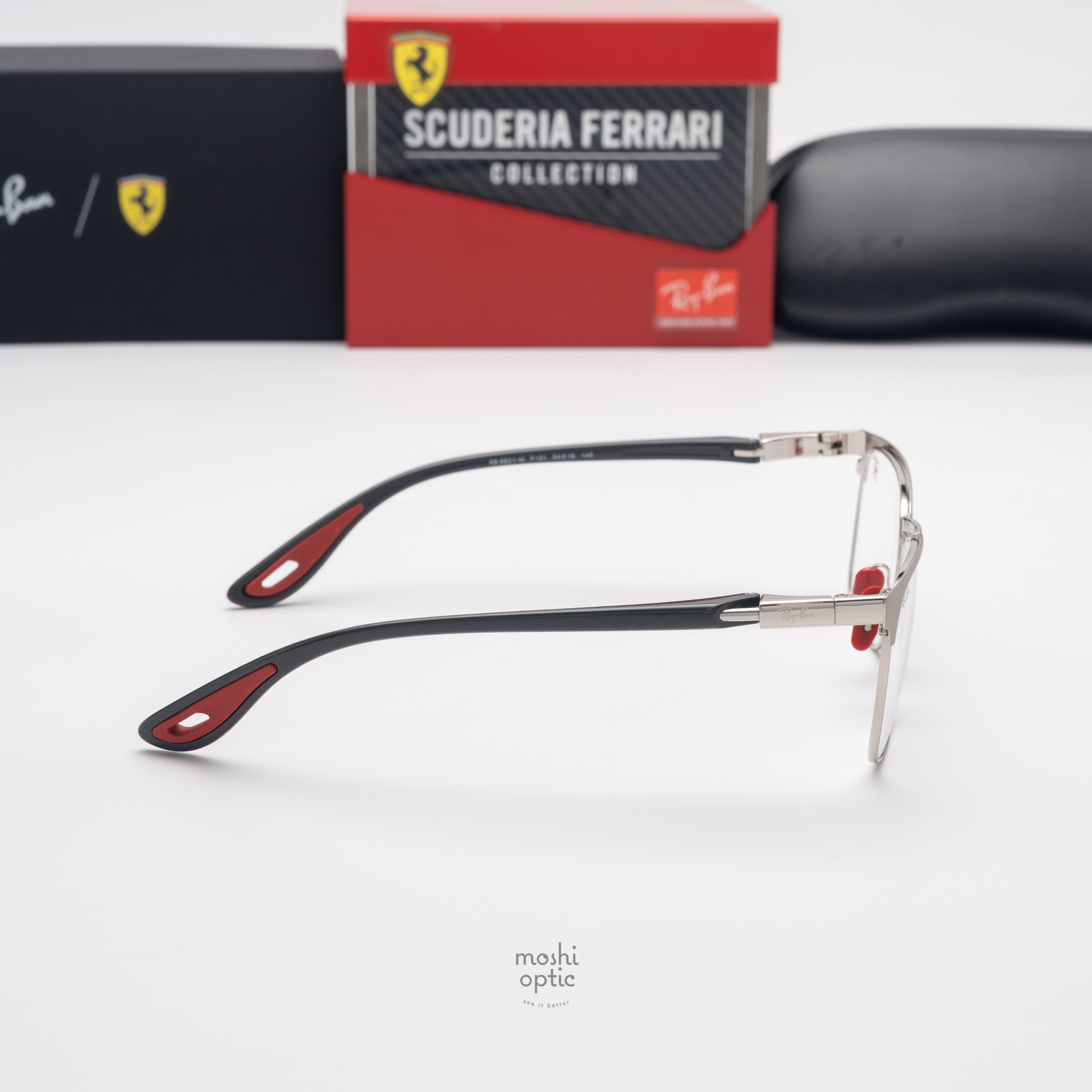 Ray-Ban Ferrari Collection RX6621M F131 Matte Silver on Silver