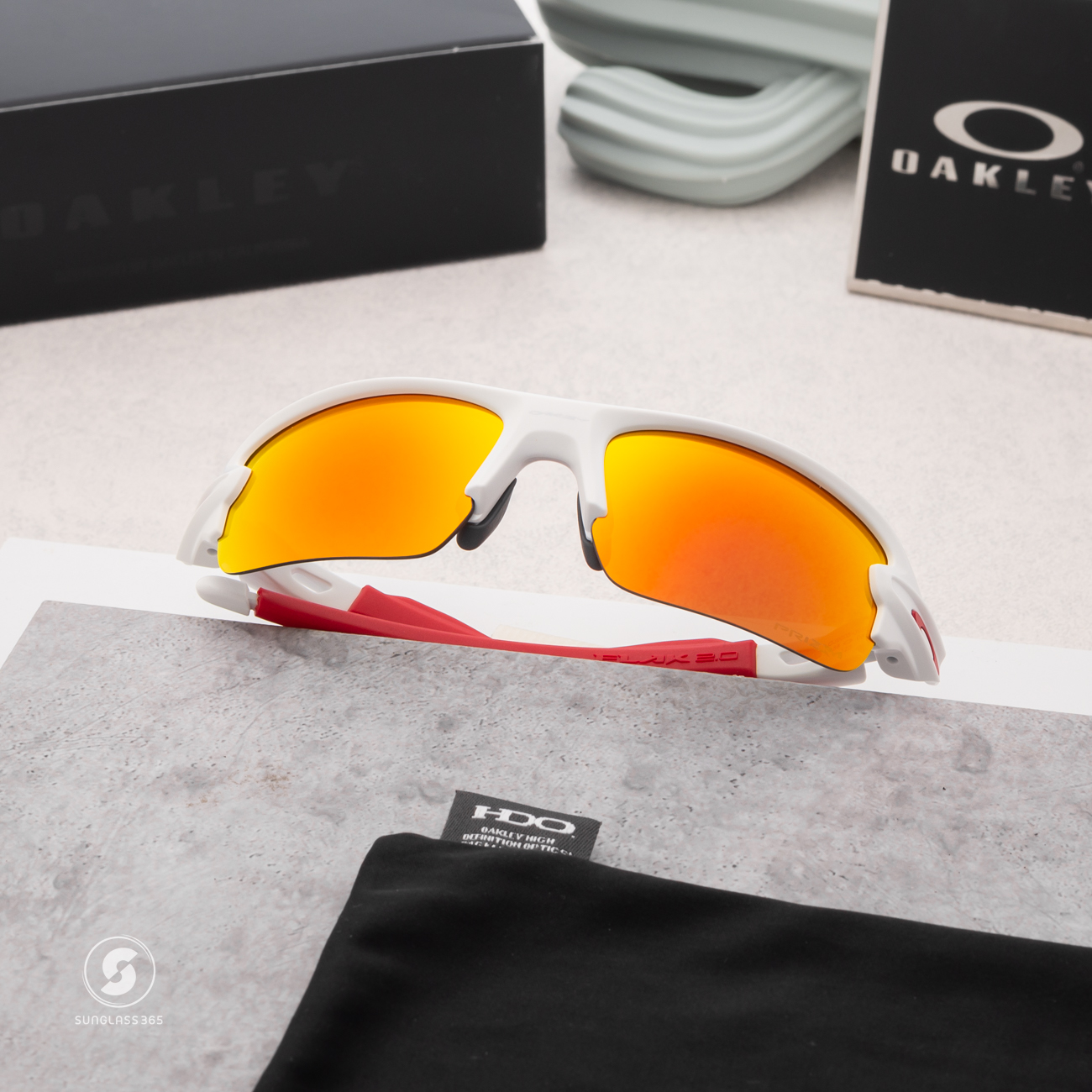 Oakley OJ9008-09 Flak XXS Matte White Prizm Ruby