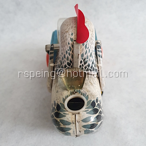 ของเล่นสังกะสีวินเทจ ยุค 60 แม่ไก่เข็นลูกไก่ออกไข่ (สภาพโชว์)