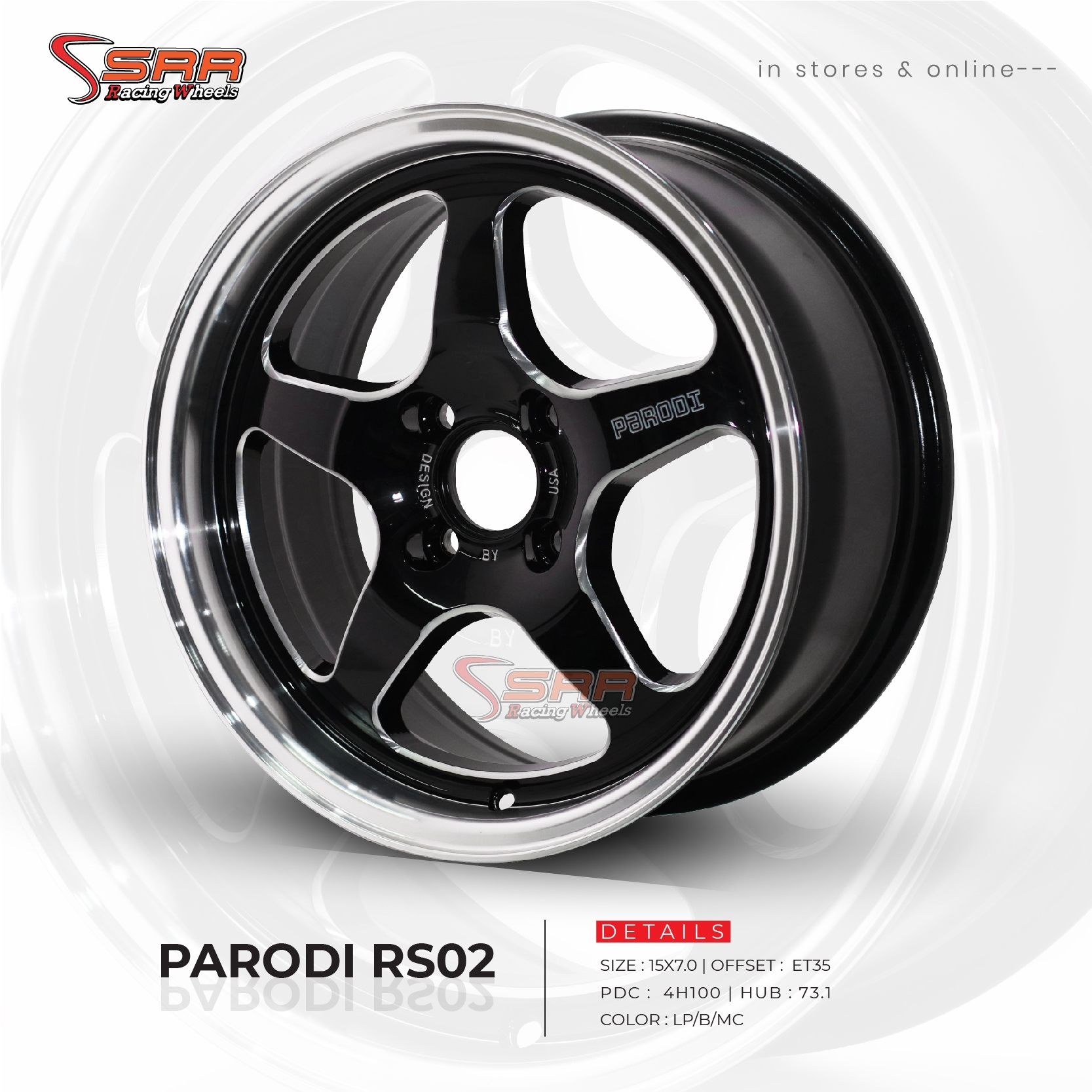 PARODI RS02 ล้อแท้ ! ขอบ15