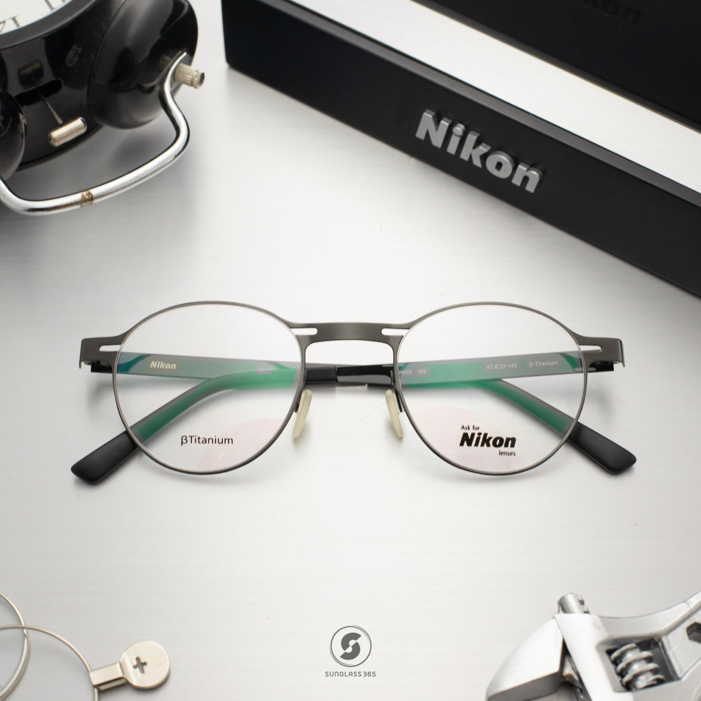 NIKON Frame SEAMLESS COLLECTION NP0005 093 Shiny Dark Gun