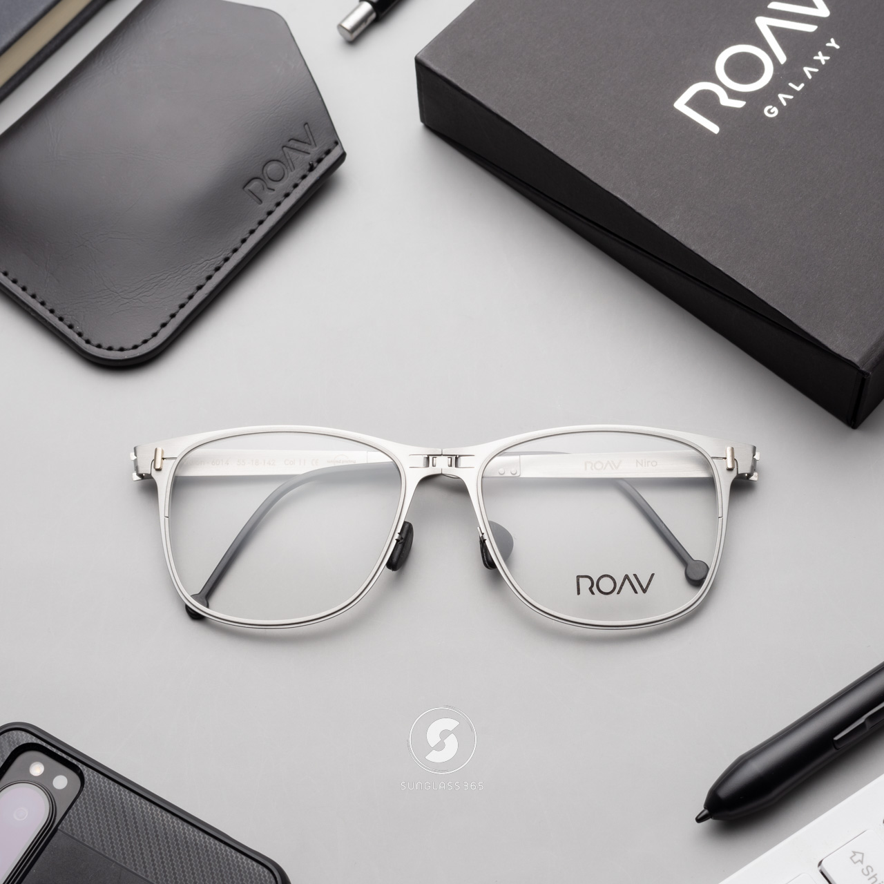 แว่นสายตา ROAV NIRO 6014 Brush Silver