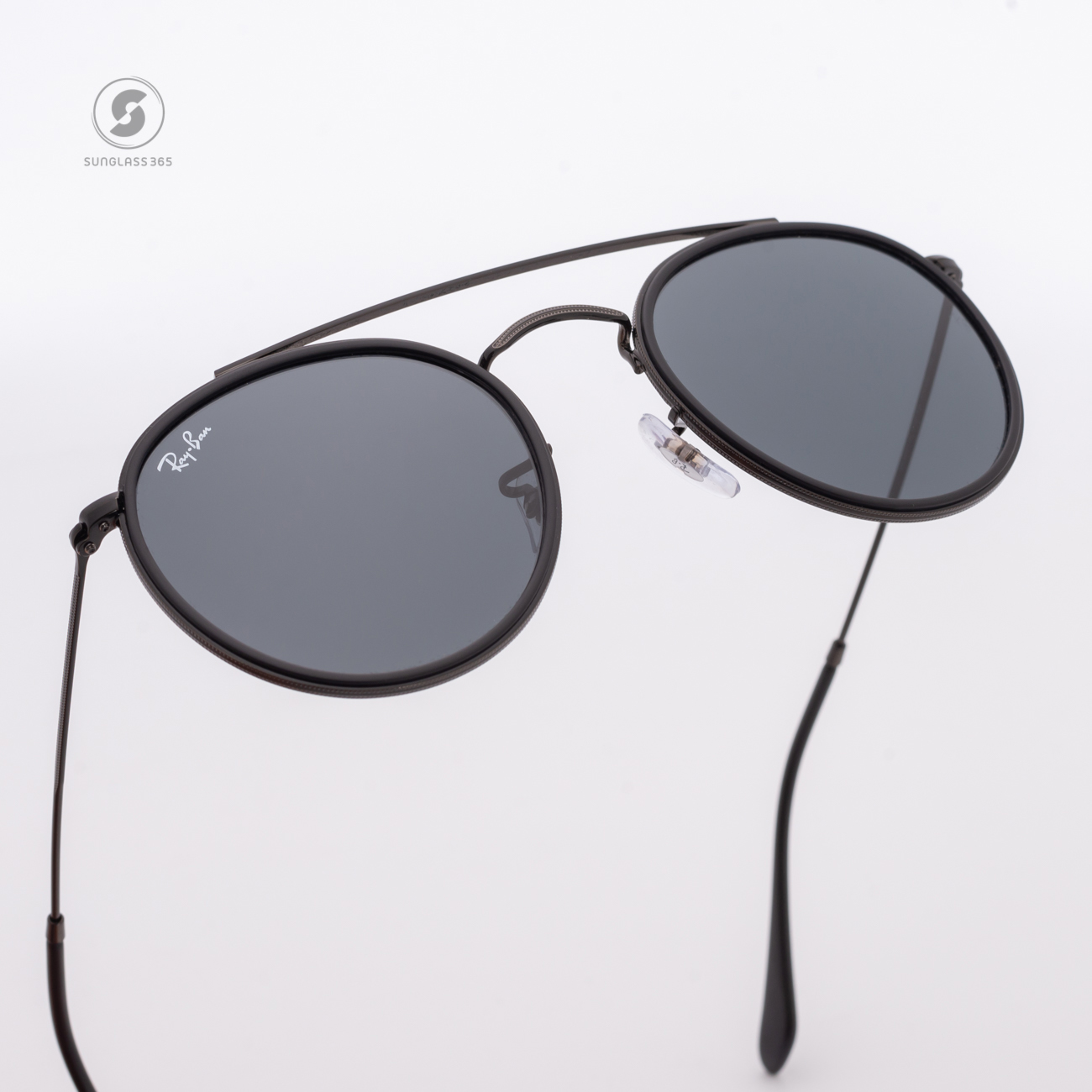 Ray Ban RB3647N 002/R5 Black Round Double Bridge