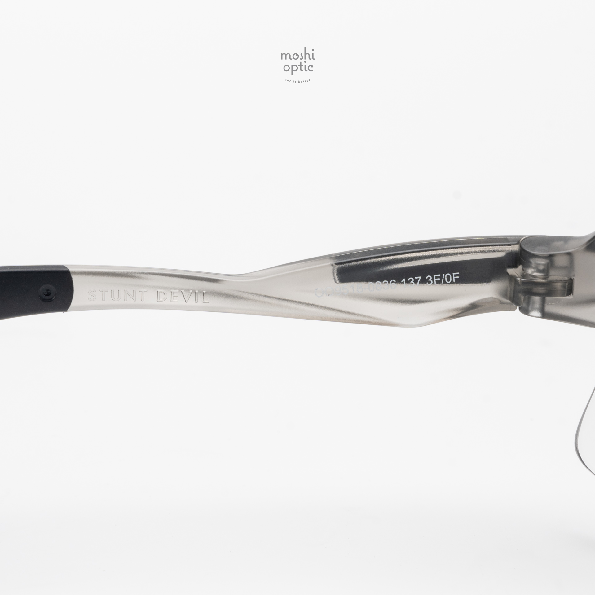 OAKLEY STUNT DEVIL S OO9518-08 Matte Grey Ink Clear to Black Iridium Photochromic