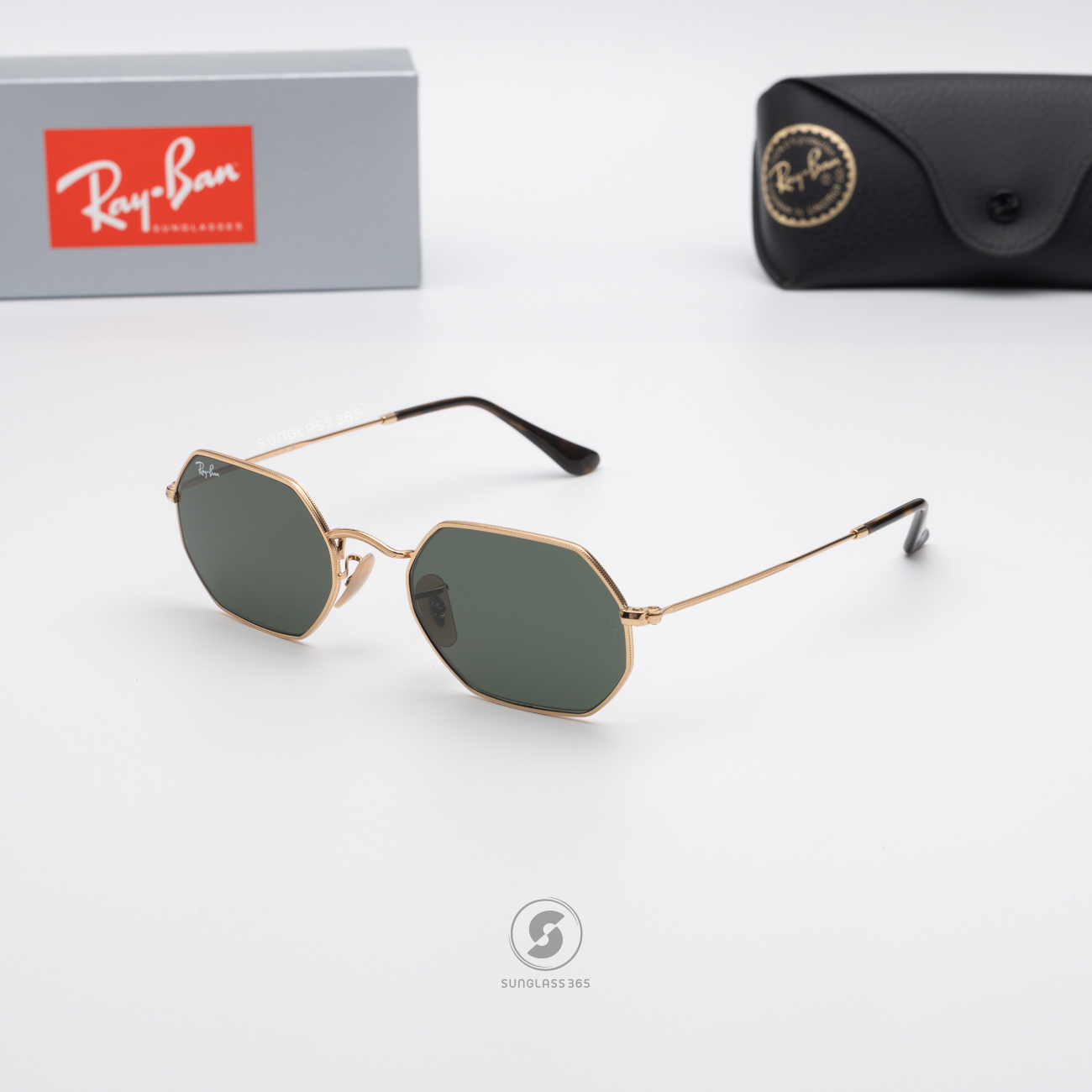 RayBan Octagonal RB3556N 001 Gold