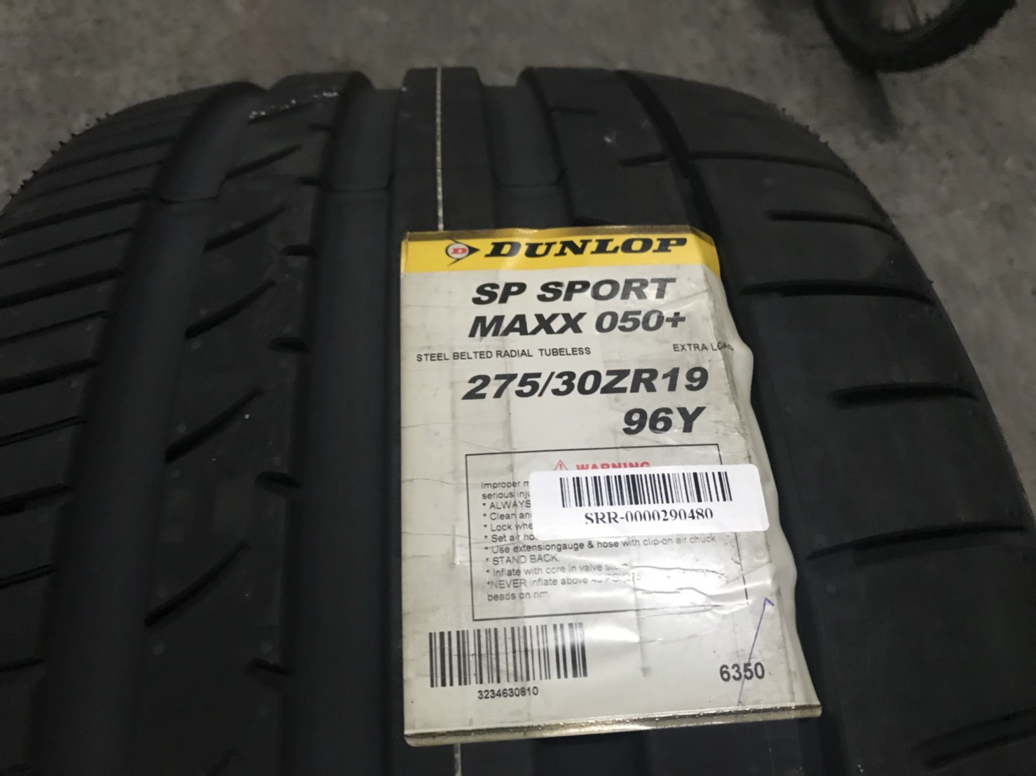 DUNLOP SP SPORT MAXX050+ 275/30-19 ปี17 เส้น 6500 ปกติ 9800